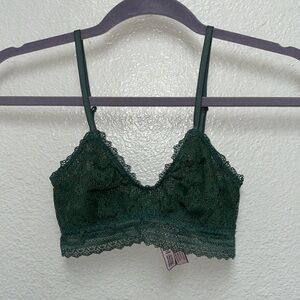 Victoria’s Secret Dark Green Lace XS Bralette